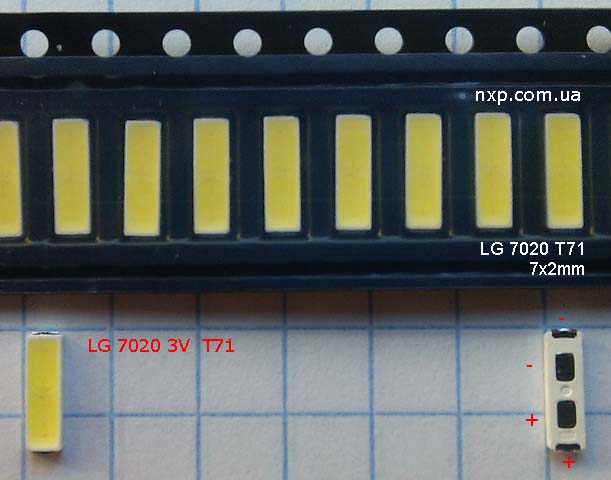 светодиоды LG 7020PKG FINLUX 50FLHKR242BHC PHILIPS 47PFL7008S/60